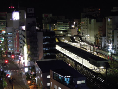 夜の藤沢駅