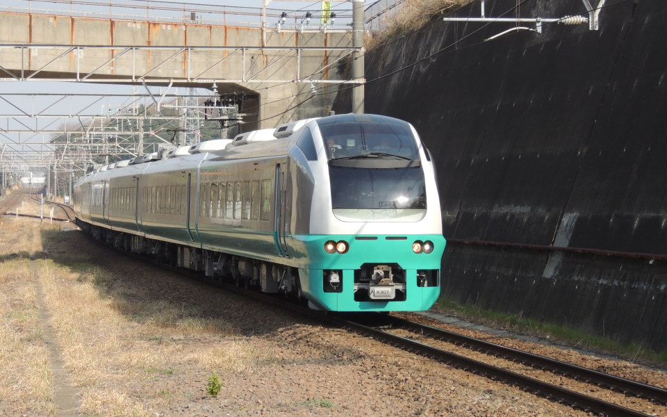 E653系「舞浜・東京ベイエリア号」（K307編成 グリーンレイク色）