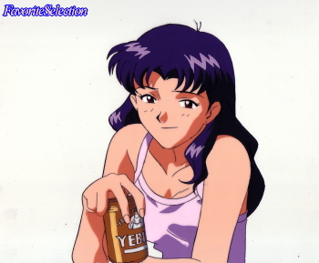 『YEBISU』の缶ビールを手に持つ葛城ミサト～Misato Katsuragi（第伍話）
